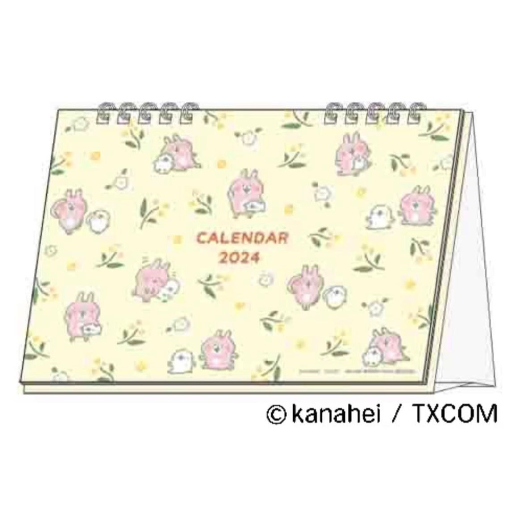 日本製 卡娜赫拉2024橫式/直式桌曆  現貨 卡娜赫拉的小動物 粉紅兔兔 P助 月曆 桌曆 正版授權 送禮 禮品 禮物