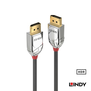 LINDY 林帝 CROMO 鉻系列 DisplayPort 1.4版 公 to 公 傳輸線 1m (36301)