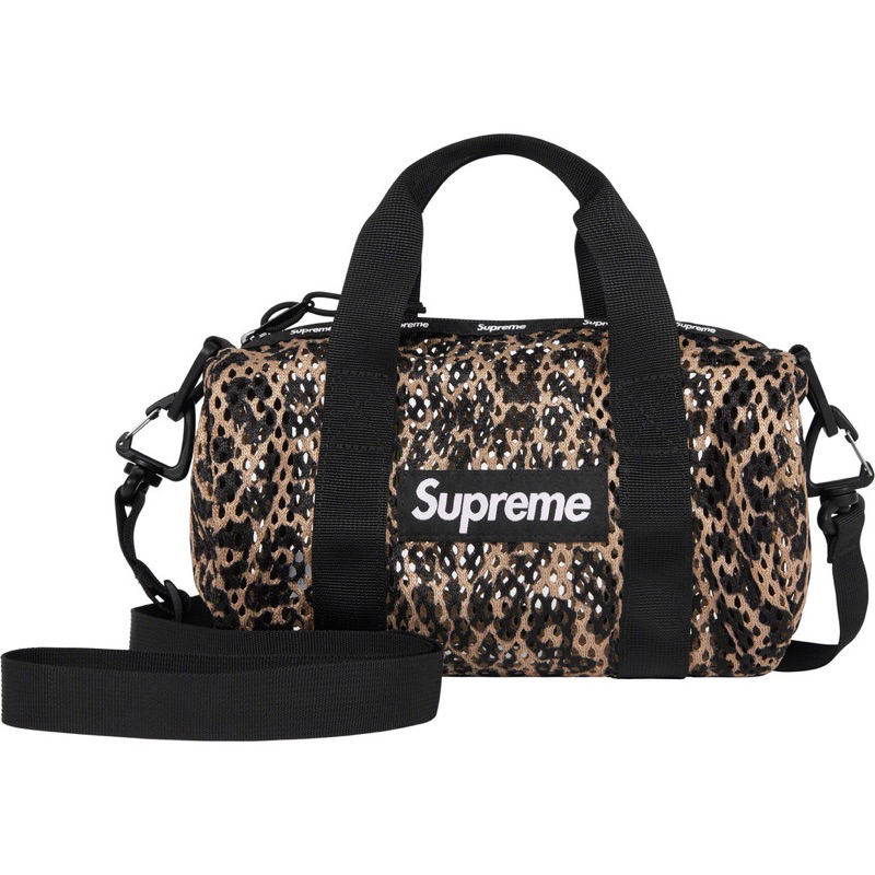 Supreme 2023 S/S 春夏 Mesh Mini Duffle Bag 側背包 網狀 小包 現貨（豹紋）