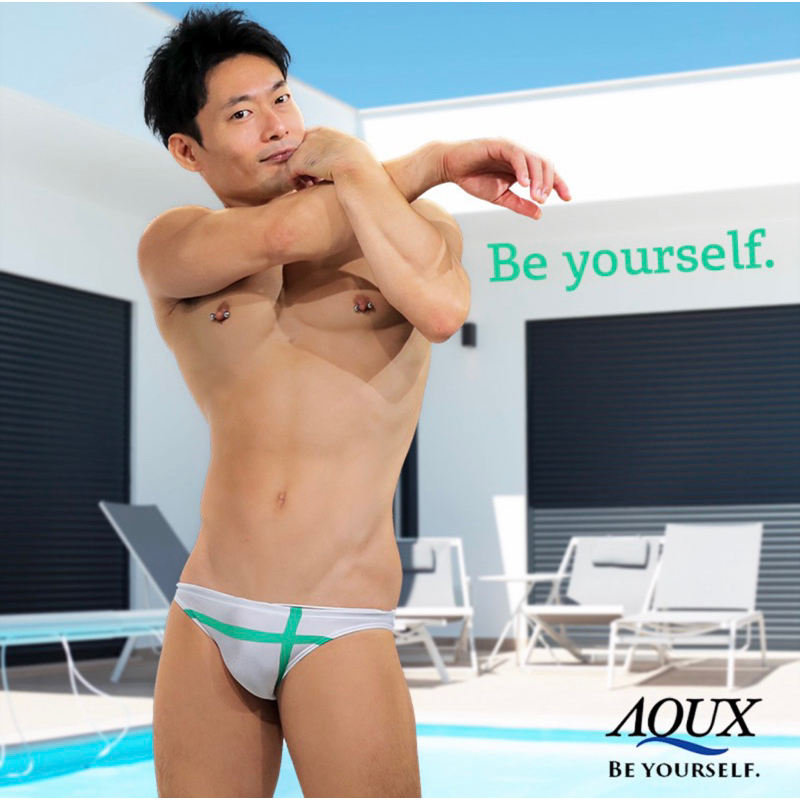 日本AQUX超激低腰(白色/L號），遇水則透三角泳褲/現貨在台，免等待。日本製（白色/L號）