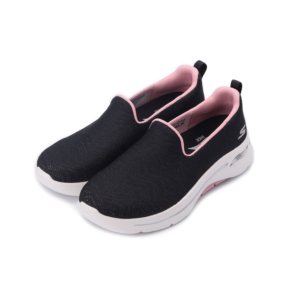 SKECHERS  GO WALK ARCH FIT 粉紅絲帶限定款 寬楦休閒鞋 黑 896263WBKPK 女鞋