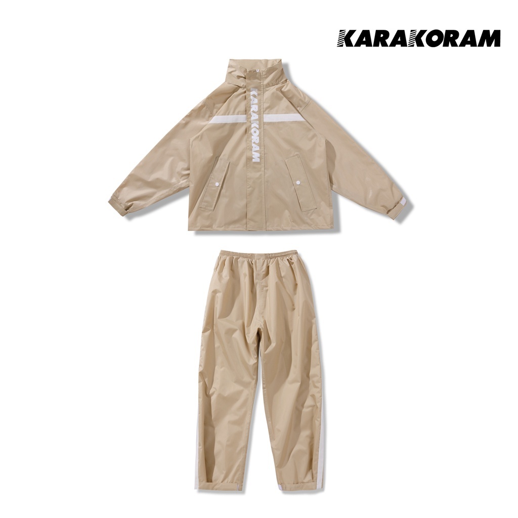▲極新正品現貨轉賣▲【KARAKORAM】台灣製 透氣防水 兩件式雨衣 二件式加大 摩托車機車 雨衣 雨褲 卡其色