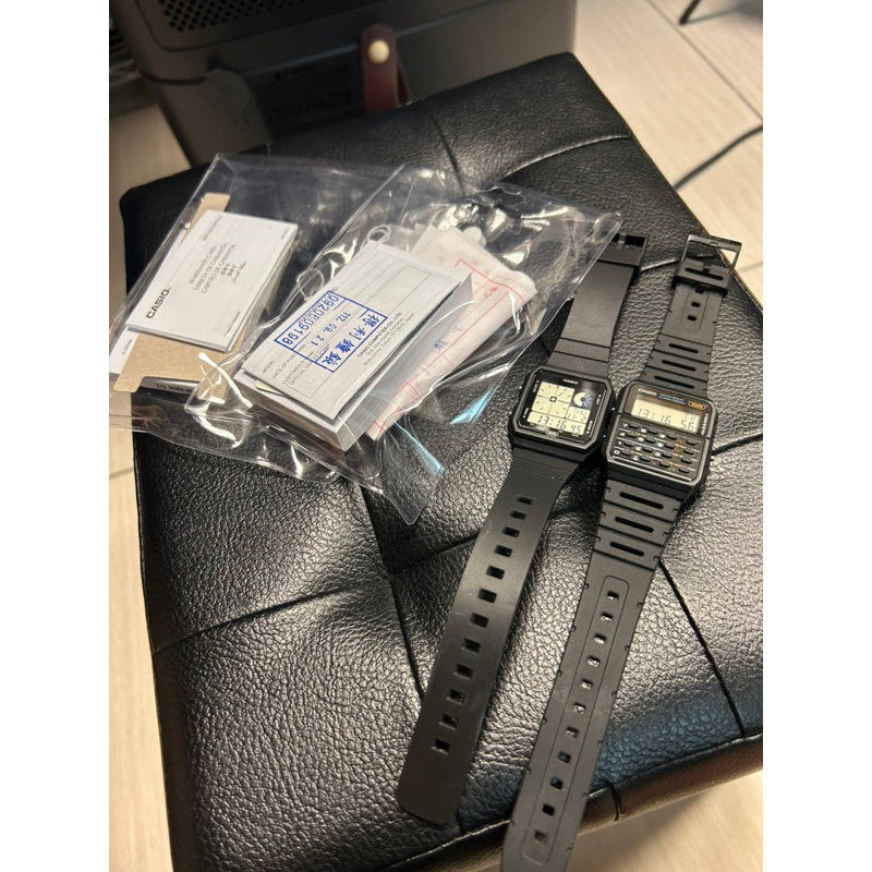 合售 CASIO 台灣卡西歐公司貨 計算機手錶 指針造型錶款與數位時間顯示格式-CA-53W-1 &amp; LF-20W-1A