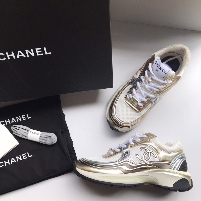 在台現貨🧡55980 香奈兒Chanel 金角大王球鞋 運動鞋 37.5、38、38.5、39