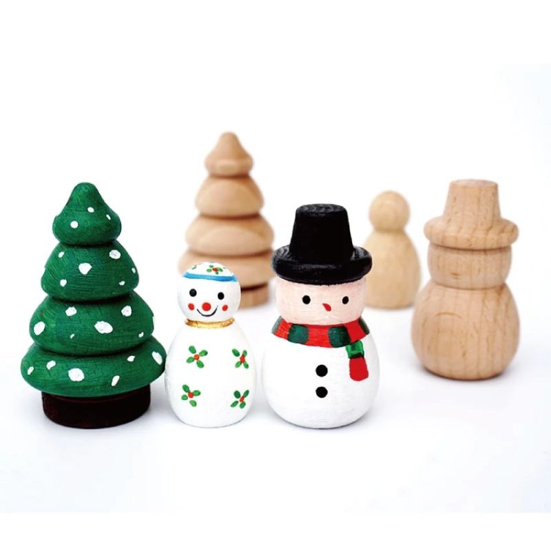 藝術創作 聖誕節 聖誕娃娃創意DIY（牛皮紙袋裝）色彩開發 人偶娃娃 素材 聖誕樹 材料包 飾品裝飾 雪人 繪畫用具