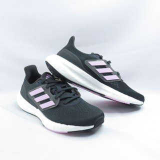 ADIDAS IF2386 PUREBOOST 23 W 女款跑鞋 避震彈力 橡膠大底 黑×粉紫【iSport愛運動】
