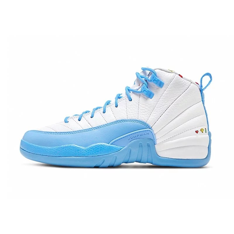 AIR JORDAN 12 RETRO "EMOJI" GS 白藍 大童 女款 DQ4365-114