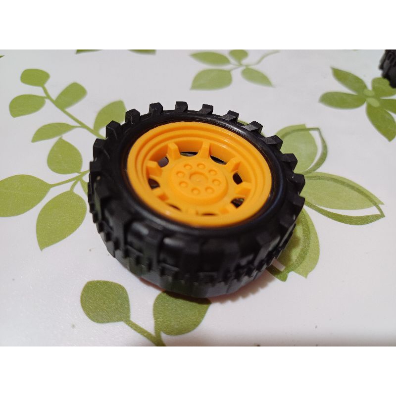 塑膠車輪 模型車輪 輪胎直徑44mm 4.4公分 適用2mm車軸 玩具車輪