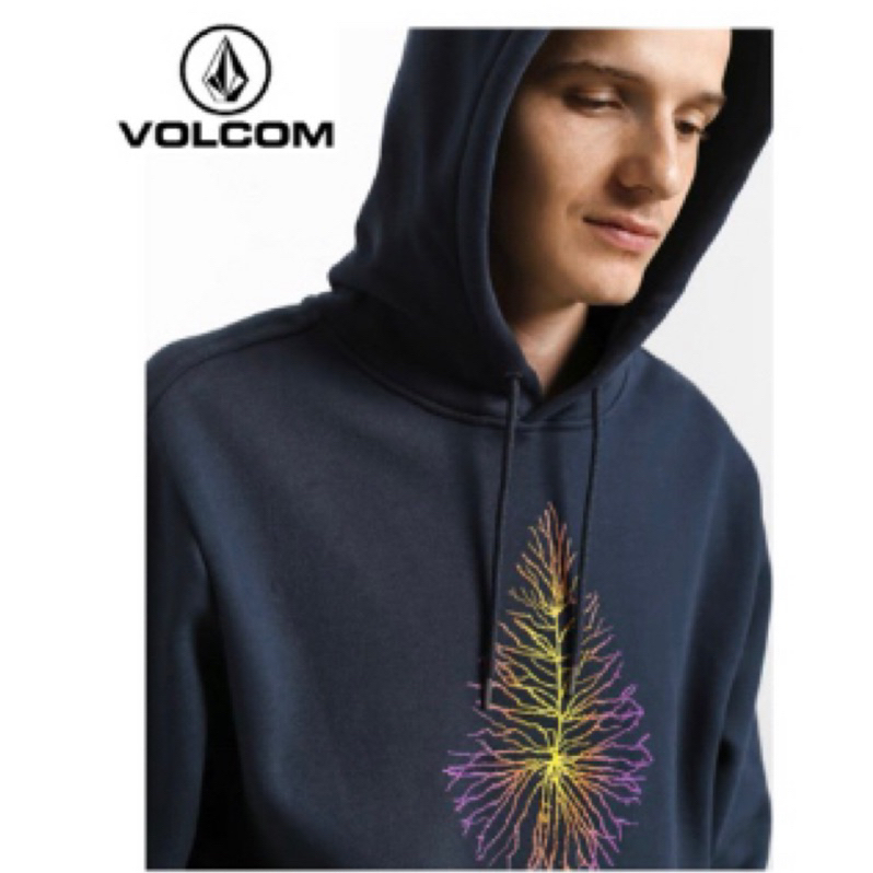 23 美國代購VOLCOM HOODIE 塗鴉 鑽石 連帽長袖T恤 帽T 正品 潮流 滑板 logo 藍