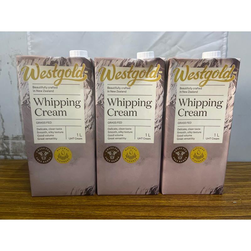 Westgold（雷克）動物性鮮奶油（奶素可食）需冷藏宅配；每筆運費最多1箱！換包裝！