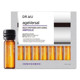 DR.WU超逆齡修復精華乳50ML、超逆齡多肽抗皺安瓶1.5ML*7 / 杏仁酸毛孔緊緻化妝水150ML