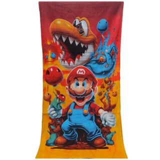 [現貨]超級瑪利歐浴巾 Super Mario 耀西烏龜Yoshi馬力歐兄弟 洗澡運動健身巾生日交換禮物