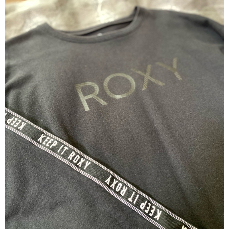 ROXY 黑色長袖連身棉裙 八成新 M號