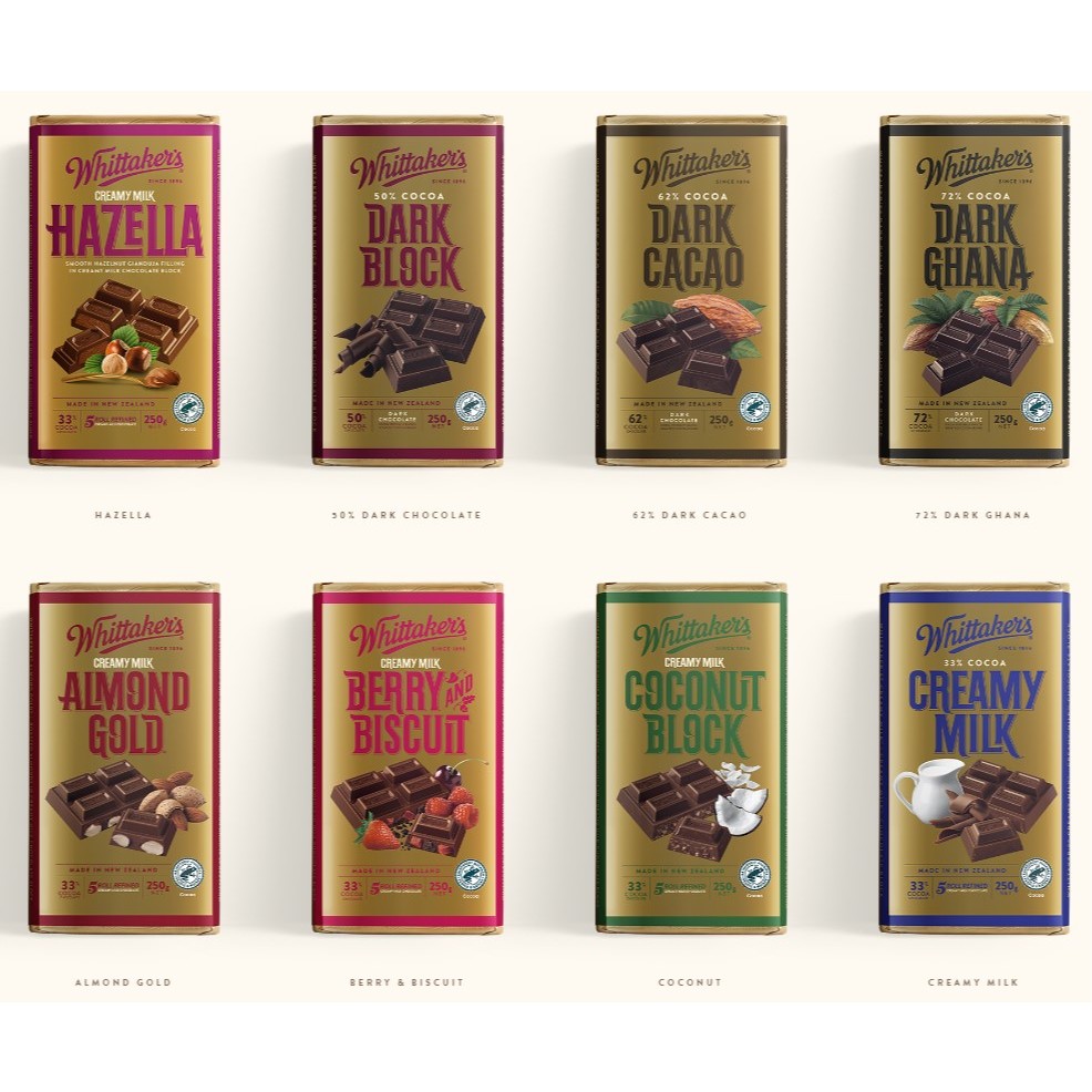 紐西蘭Whittaker's國民巧克力 《少量現貨，其餘預購》多達26種口味