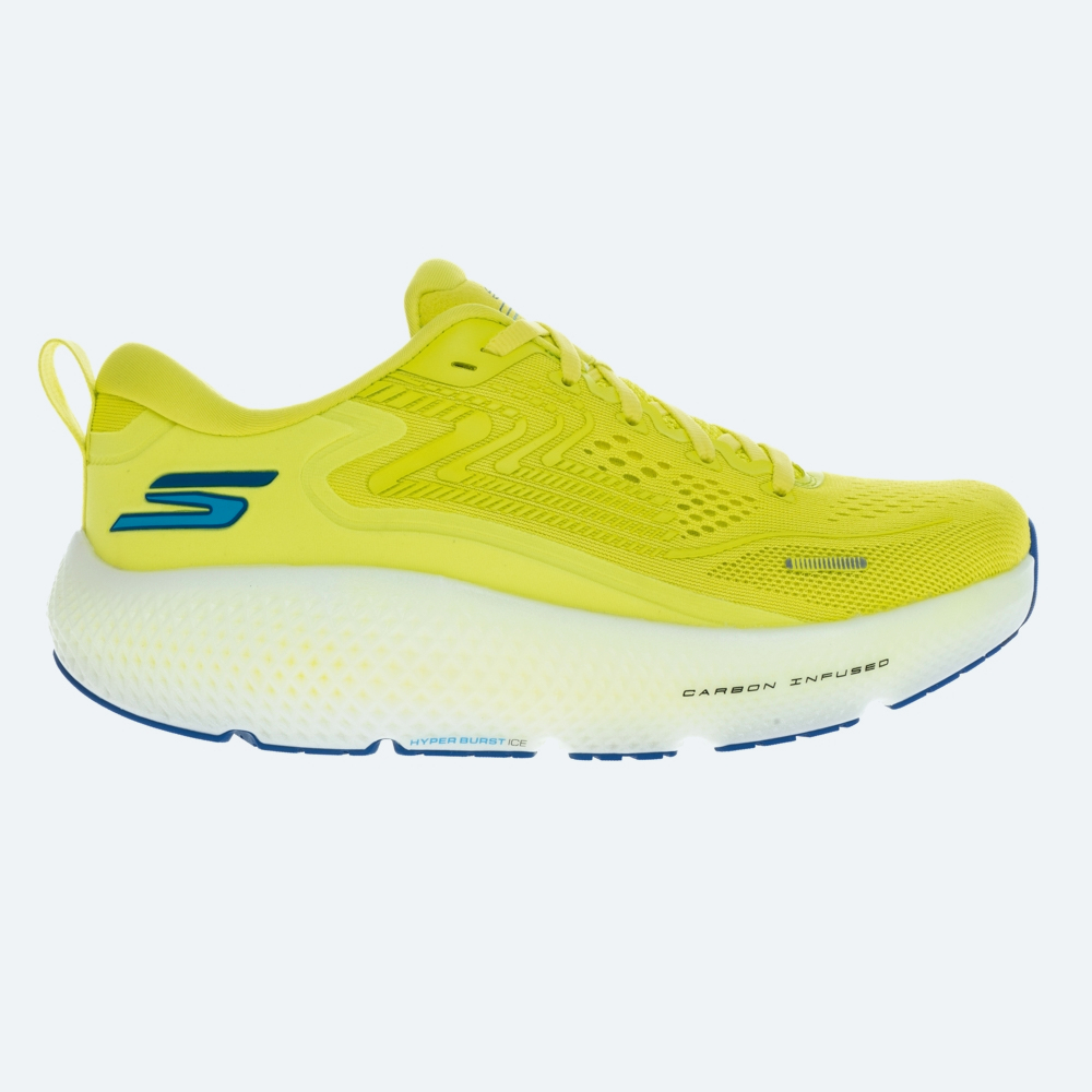 SKECHERS GO RUN MAX ROAD 6 慢跑鞋 健走 螢光黃 男版 246078LMBL【X-YI】