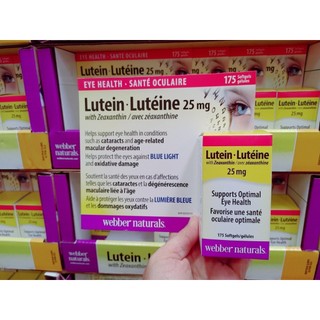 現貨免運 🇨🇦（無背版包裝) Webber Naturals Lutein 加強版葉黃素 25mg 175顆