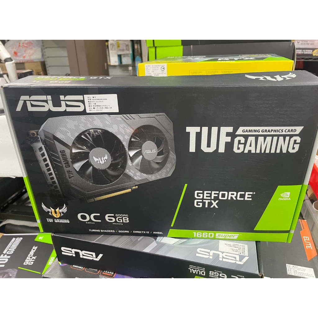 ASUS TUF-GTX1660S-O6G-GAMING 顯示卡 二手良品 已註冊延保 保內 蘆洲可自取📌自取價3750