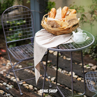 『CINE』戶外桌椅 三件套組合 複古咖啡桌 休閒花園 庭院 鐵藝 露臺桌