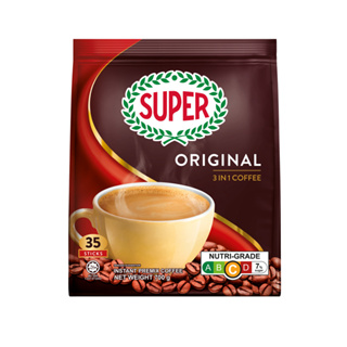 SUPER超級 三合一原味即溶咖啡 18g x 35包【家樂福】