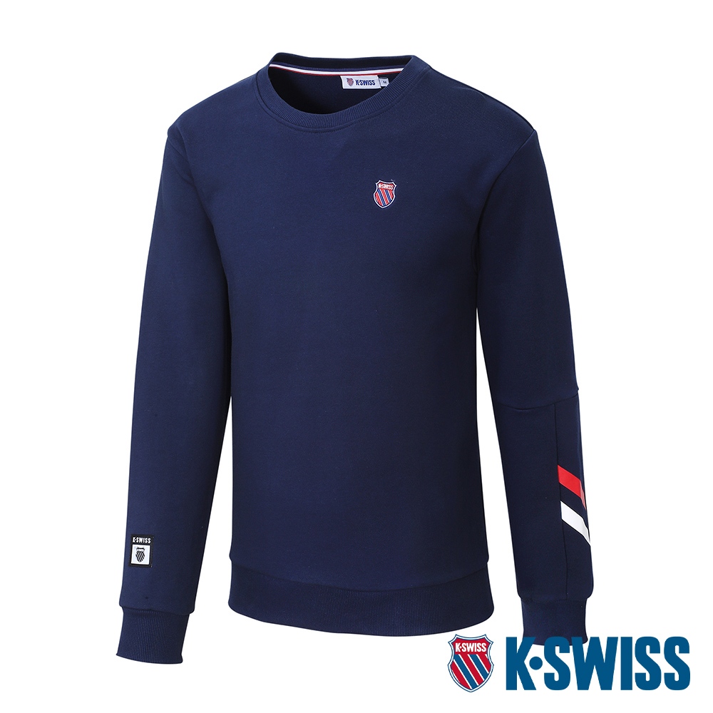K-SWISS  Sweatshirt 圓領上衣-男-藍