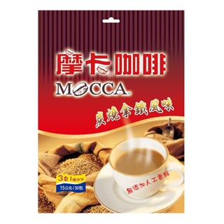 MOCCA摩卡 炭燒拿鐵風味咖啡 15g x 30包【家樂福】