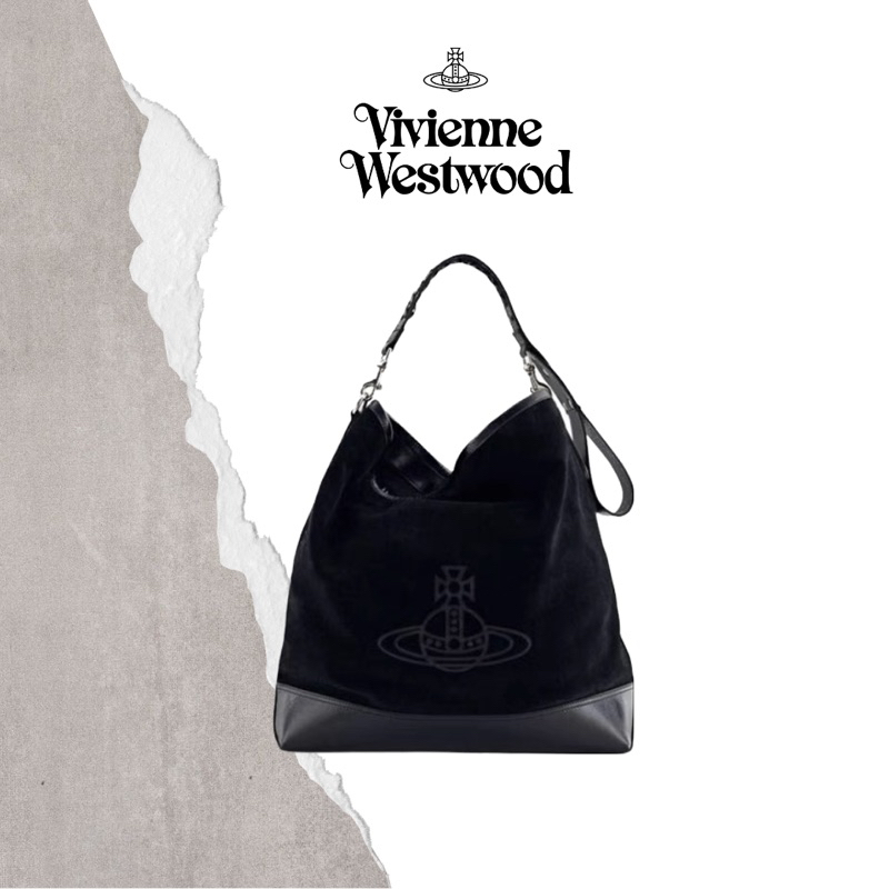 Vivienne Westwood西太后包土星麂皮流浪包肩腋下包容量托特包