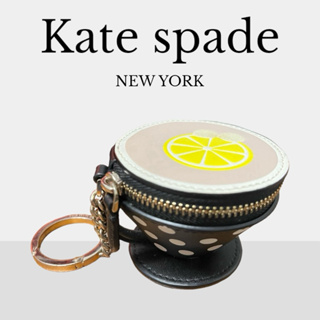 Kate spade 愛麗絲 點點 咖啡杯 零錢包 鑰匙圈