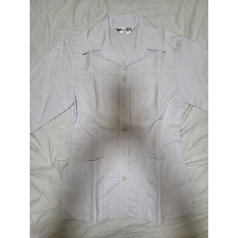 護士護理師服S長袖，台灣嘉藥製，全新肩寬36cm，純棉白色。