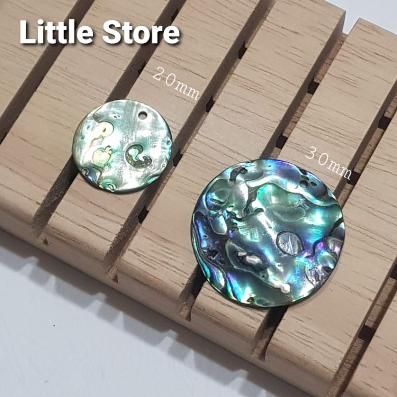 Little Store手作飾品材料DIY👉天然鮑魚貝圓片(吊墬孔)