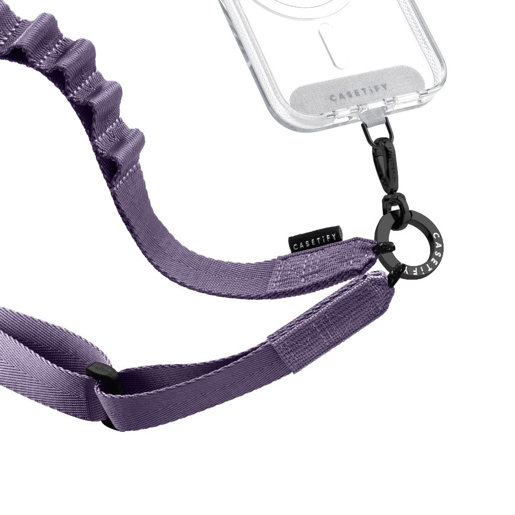 «全新現貨»CASETiFY Utility Strap with Card«深紫色»尼龍手機背帶套組可調背帶快拆卸磁扣