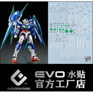 模型基地 現貨最低價 EVO RG 00Q 量子鋼彈全刃式樣 高精細螢光水貼 Full Saberr 萬代 Pr25