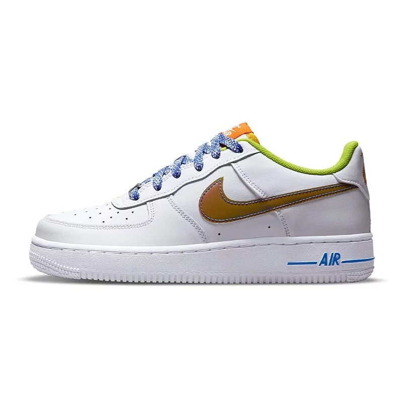 Nike Air Force 1 LV8 (GS) 變色勾勾 特殊鞋帶 女款 DQ7767-100