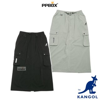 KANGOL 女款多口袋工裝 長裙【64221570】裙子 文青風 多口袋 鬆緊設計 修身褲