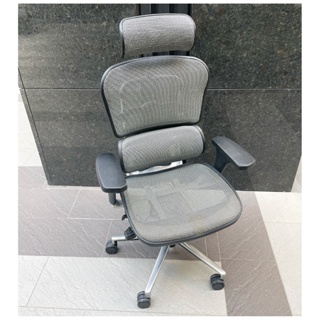 ERGOHUMAN人體工學椅透氣網椅電競椅辦公椅電腦椅/全網椅布超透氣/3D扶手/鋁合金椅腳/二手八成新/特$9800