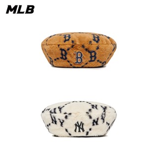 MLB 絨毛貝蕾帽 MONOGRAM 老花系列 紅襪/洋基隊 (3ACBMF126-兩款任選)【官方超值優惠】