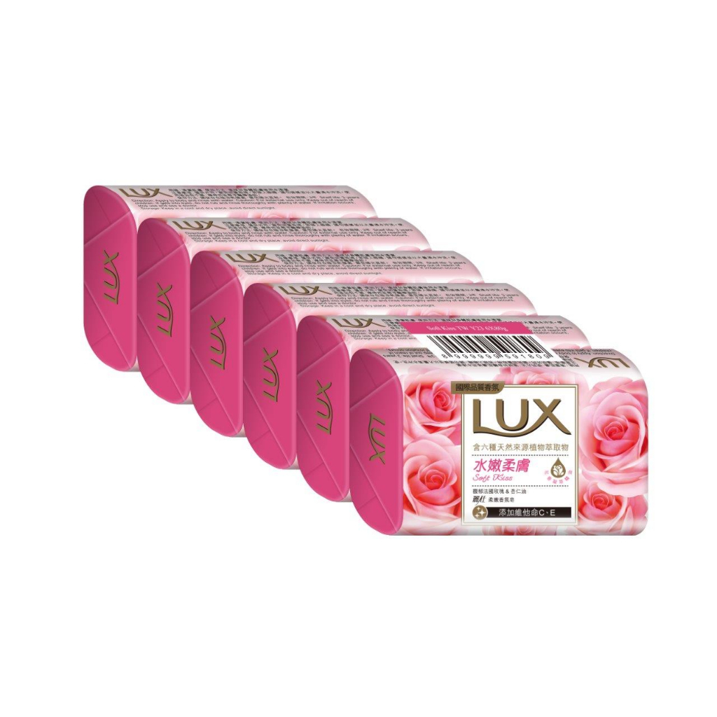 LUX 麗仕柔膚香氛皂- 水嫩柔膚80g 6入【小女子】香皂 肥皂 沐浴 洗澡