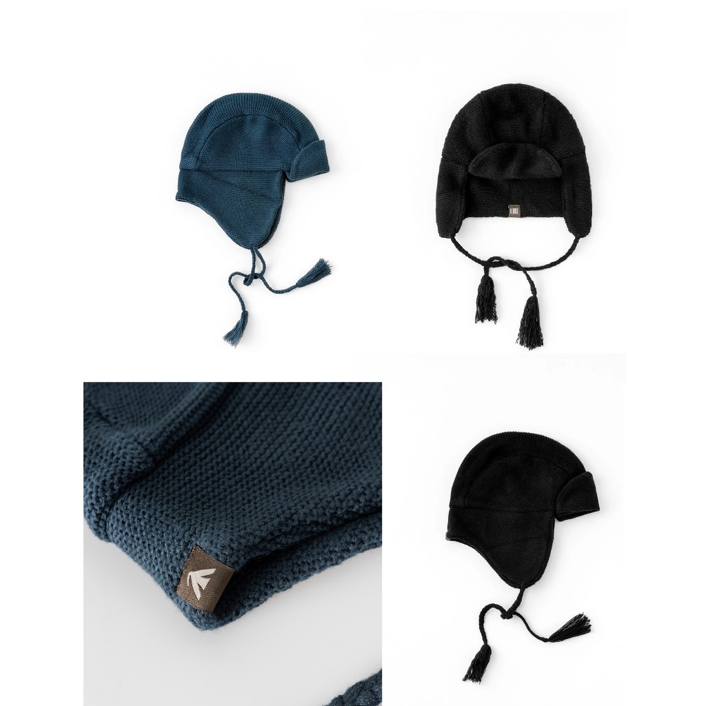 MELSIGN x mouggan 針織飛行帽 黑色 藍色 毛帽