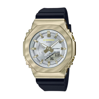 【CASIO G-SHOCK】光影波紋復古金屬感八角時尚腕錶-柔雅金/GM-S2100BC-1A/台灣總代理公司貨享一年
