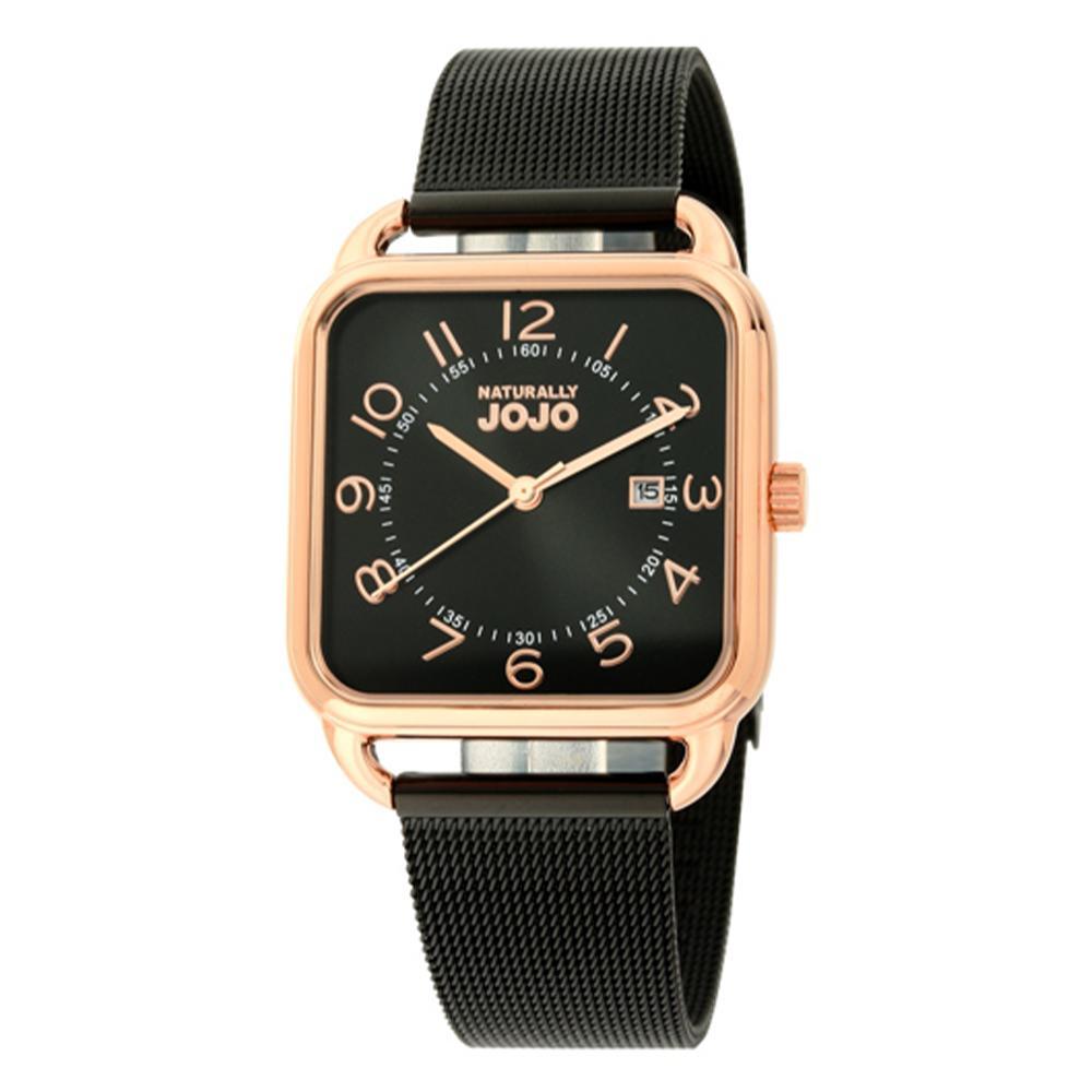 【NATURALLY JOJO】簡約時尚方型錶款 JO96930-88R 30mm現代鐘錶
