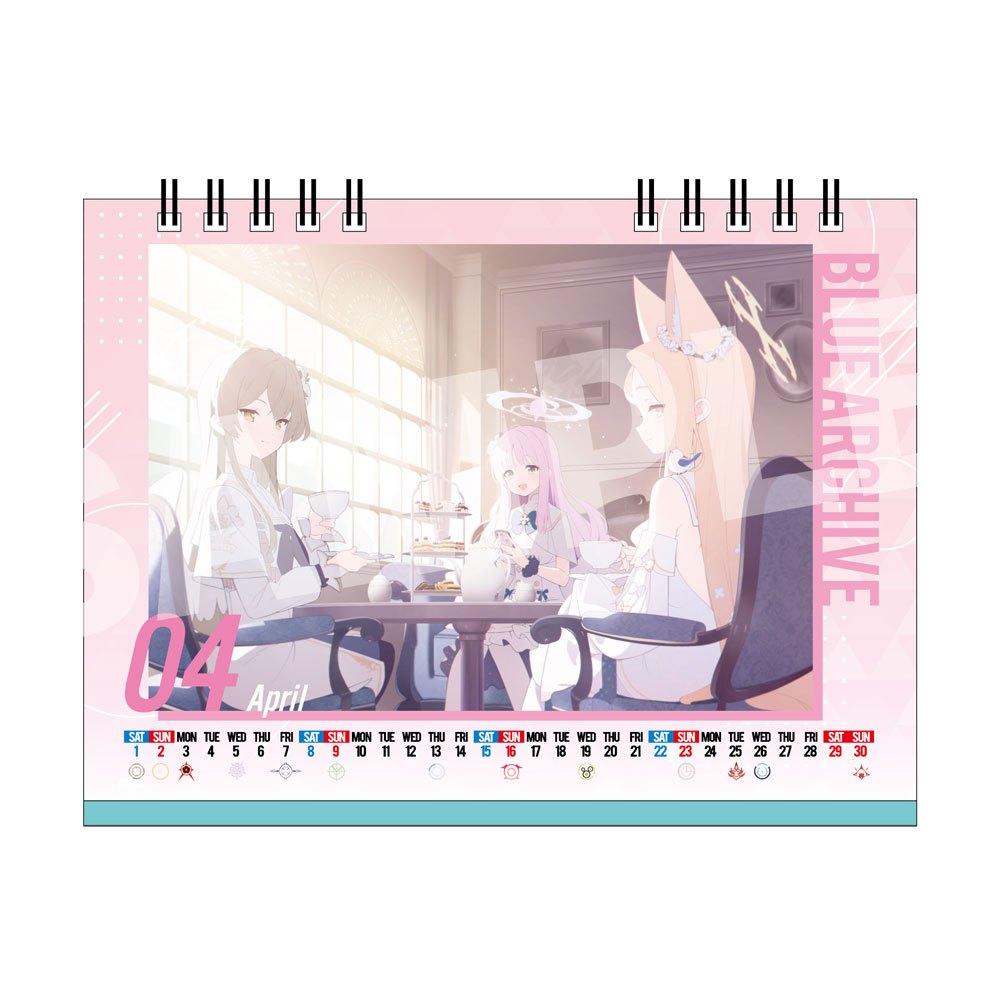 月曆 桌曆 聖園彌香 桐藤渚 百合園聖亞 蔚藍檔案 2周年 2週年