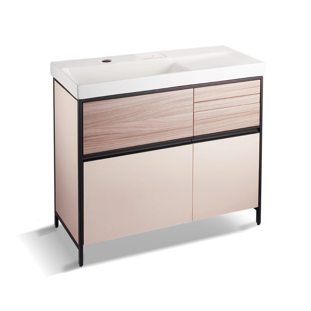 美國KOHLER 色彩生活優惠促銷 Maxispace 2.0 100cm浴櫃組奶茶米 K-23800T-MT9