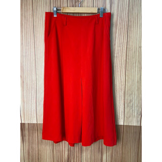 Moma 紅色挺版寬褲裙36號