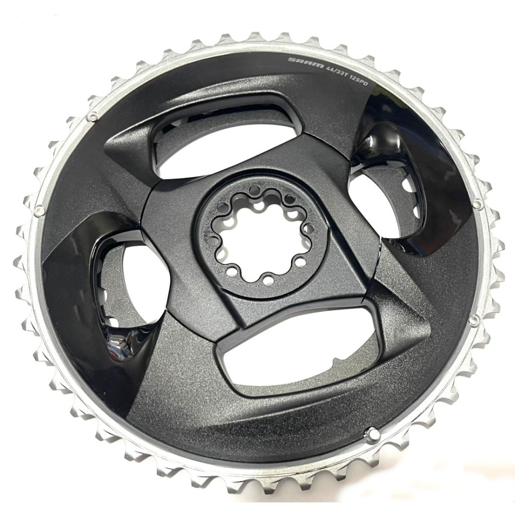 SRAM Force AXS 46T-33T 8孔爪盤齒片組, 107 BCD 全新大盤拆出 散裝