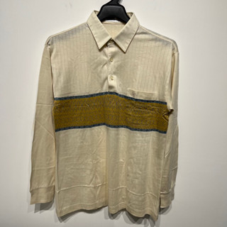 老麥嚴選 PIERRE BALMAIN 皮爾帕門 長袖Polo衫/上衣 米色 二手 男生 CK1008