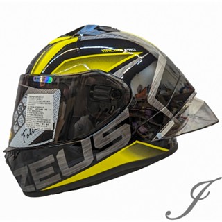 瑞獅 ZEUS 826 BK3 黑黃 全罩安全帽 大鴨尾導流雙D釦尾翼《遠古騎士》