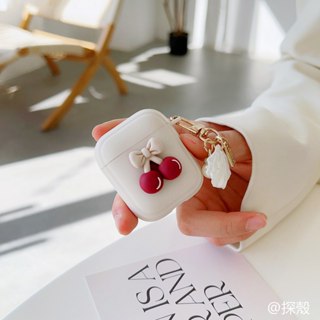 可愛立體櫻桃 適用於AirPodsPro2代耳機殼第三代airpods1/2代pro無線藍牙耳機套保護殼防摔耳機殼