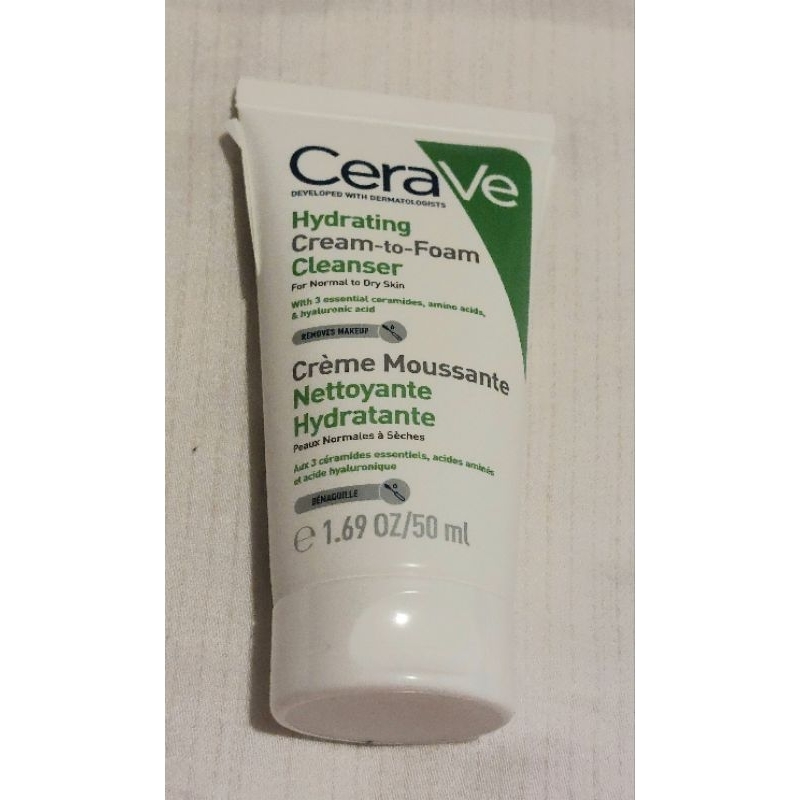 適樂膚 CeraVe 溫和洗卸泡沫潔膚乳 50ml(2025.02）