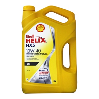 【易油網】SHELL HELIX HX5 10W40 SN 所有汽油車 都適用 經濟款 4L