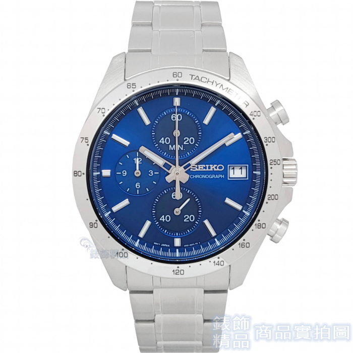 SEIKO精工 SBTR023手錶 日本限定款 藍面 DAYTONA三眼計時 日期 鋼帶 男錶【澄緻精品】