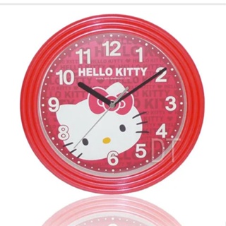 (福利品)Hello Kitty 俏皮甜美超靜音掛鐘 JM-W5613KT-B/JM-W5613KT-A 紅色